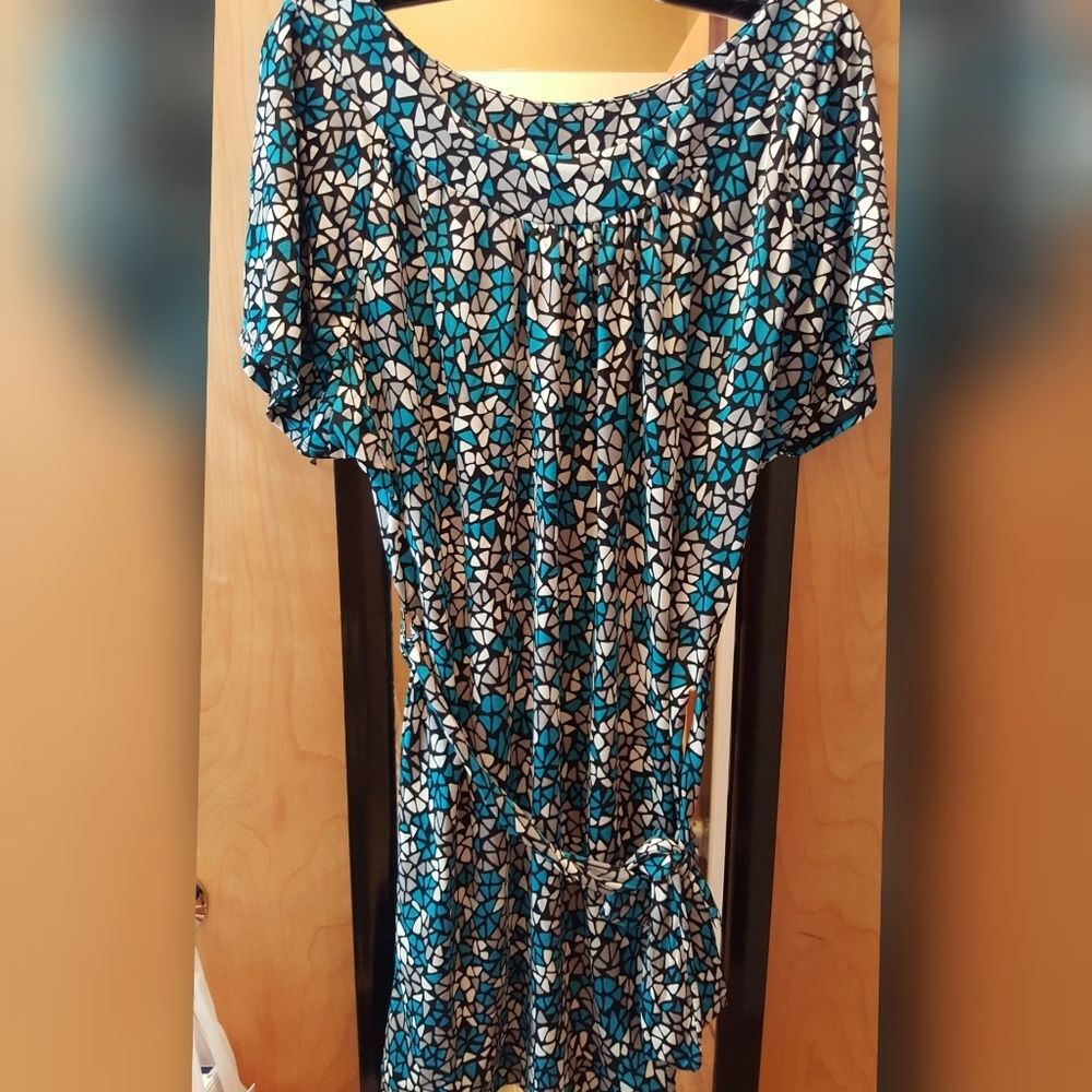 BCBGMaxAzria blue and black jersey dress Size Medium